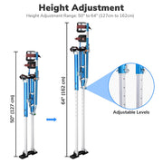 Yescom Drywall Stilts 50" - 64" Adjustable Aluminum Color Options Image