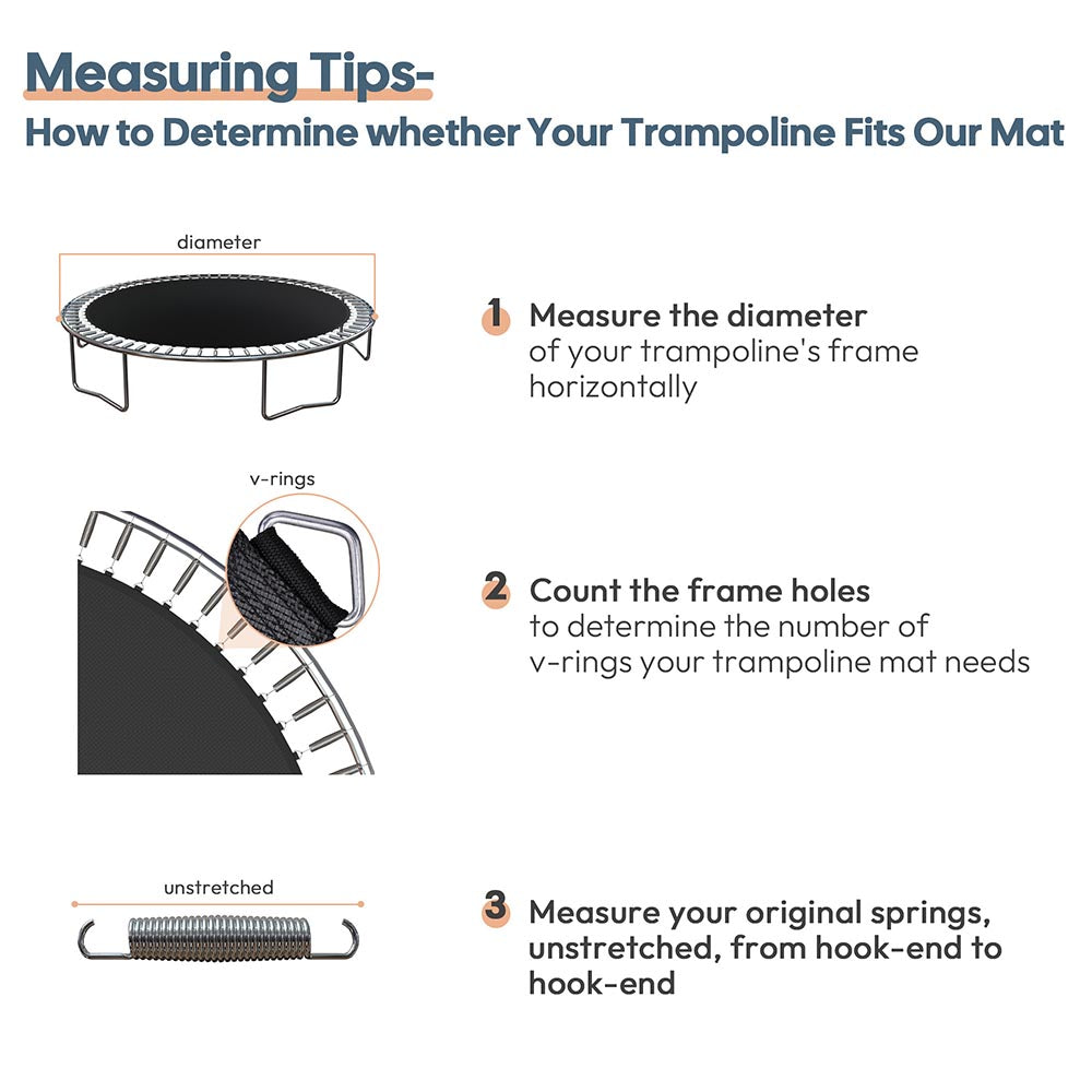 Yescom 14 ft Trampoline Mat with Rings for Round Frame, 72 V-rings Image