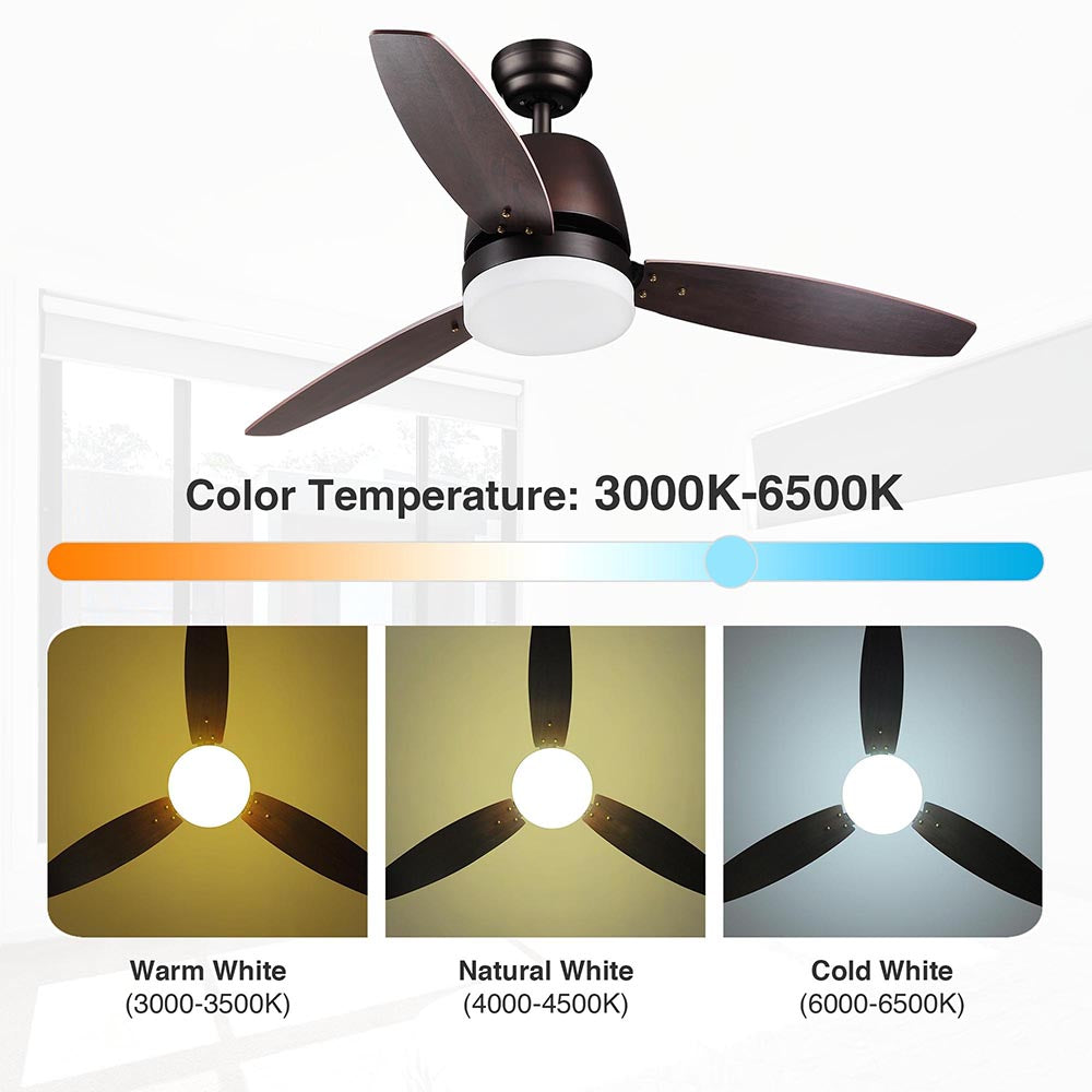 Yescom 52" Ceiling Fan with LED Light & Remote 3 Blades Image