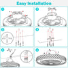 Yescom 20" Enclosed Ceiling Fan with Light Remote APP Control