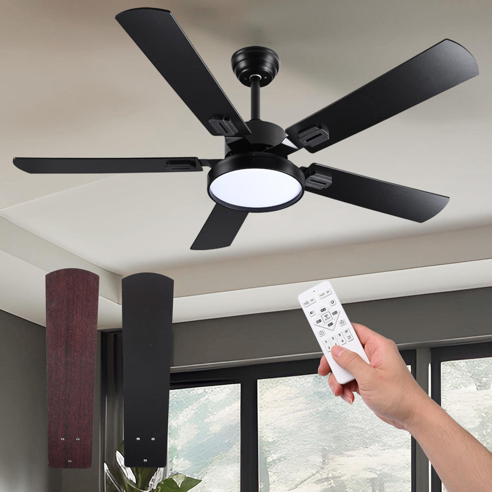 Yescom 52" Ceiling Fan with 3 Lights Remote 5-Blade Image