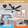 Yescom 52" Ceiling Fan with 3 Lights Remote 5-Blade