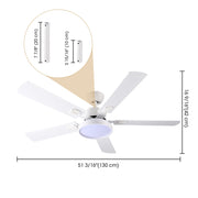 Yescom 52" Ceiling Fan w/ Light Remote 3-Blade Image