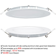 Yescom 9W SMD LED Recessed Ceiling Light w/ Driver Image