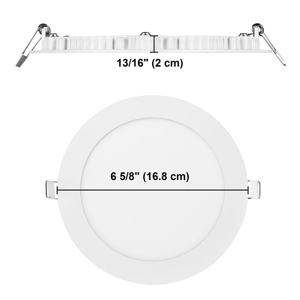 Yescom SMD LED Recessed Ceiling Light with Driver, 6-Pack 12W Image