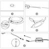 Yescom 3W SMD LED Recessed Ceiling Light Dimmable 12ct/Pack