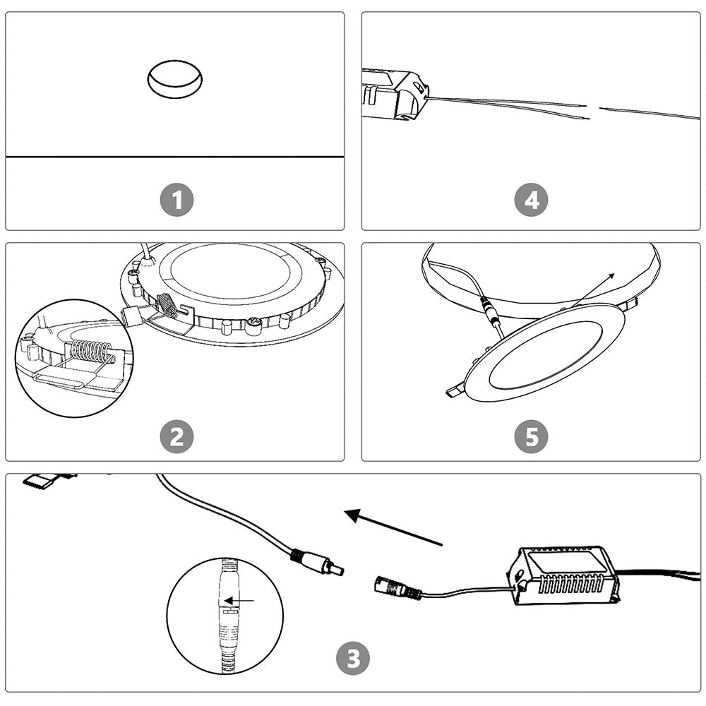 Yescom 3W SMD LED Recessed Ceiling Light Dimmable 12ct/Pack Image