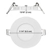 Yescom 3W SMD LED Recessed Ceiling Light Dimmable 12ct/Pack