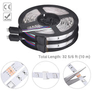 Yescom 32ft LED Strip Lights Bluetooth App Music Remote Multi-Color Image