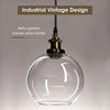 Yescom Pendant Light Glass Globe Shade 7 9/10 in Vintage Classic Clear