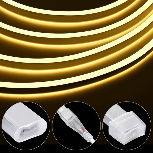 Yescom 50ft Flex LED Neon Rope Light Warm White RF Remote Image