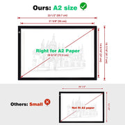 Yescom A2 Light Box Tracing Light Pad 23x16in Image