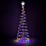 Yescom 5' Lighted Spiral Christmas Tree LED Decor Battery Powered, RGBY, 1ct/pk Image