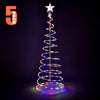 Yescom 5' Lighted Spiral Christmas Tree LED Decor Battery Powered