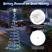 Yescom 5' Lighted Spiral Christmas Tree LED Decor Battery Powered Image