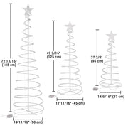 Yescom Lighted Spiral Christmas Trees 6' 4' 3' Battery Powered Image