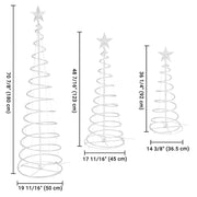 Yescom Lighted Spiral Christmas Trees 6' 4' 3' Cable Powered Image