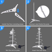 Yescom 2' Pre-Lit Spiral Christmas Tree Solar Operated Image