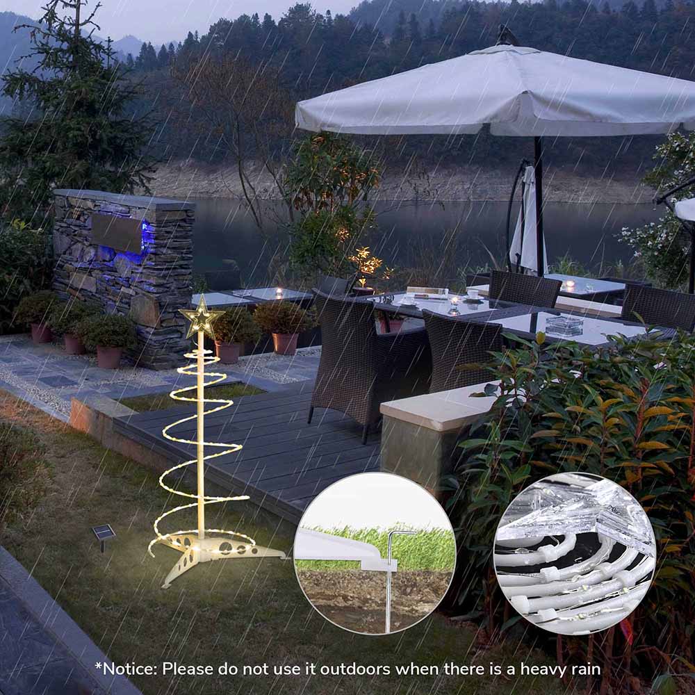 Yescom 2' Pre-Lit Spiral Christmas Tree Solar Operated Image