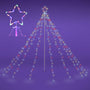 Yescom Christmas Tree Light 9 String Lights with Star & Pole, 12ft RGBY Image