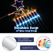 Yescom Christmas Tree Light 9 String Lights with Star & Pole Image