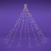 Yescom Christmas Tree Light 9 String Lights with Star & Pole, 9ft RGBY Image