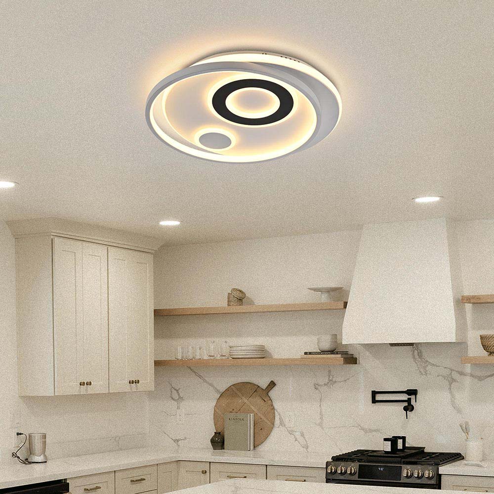 Yescom Modern Circle Ceiling Flush Light with Remote Image