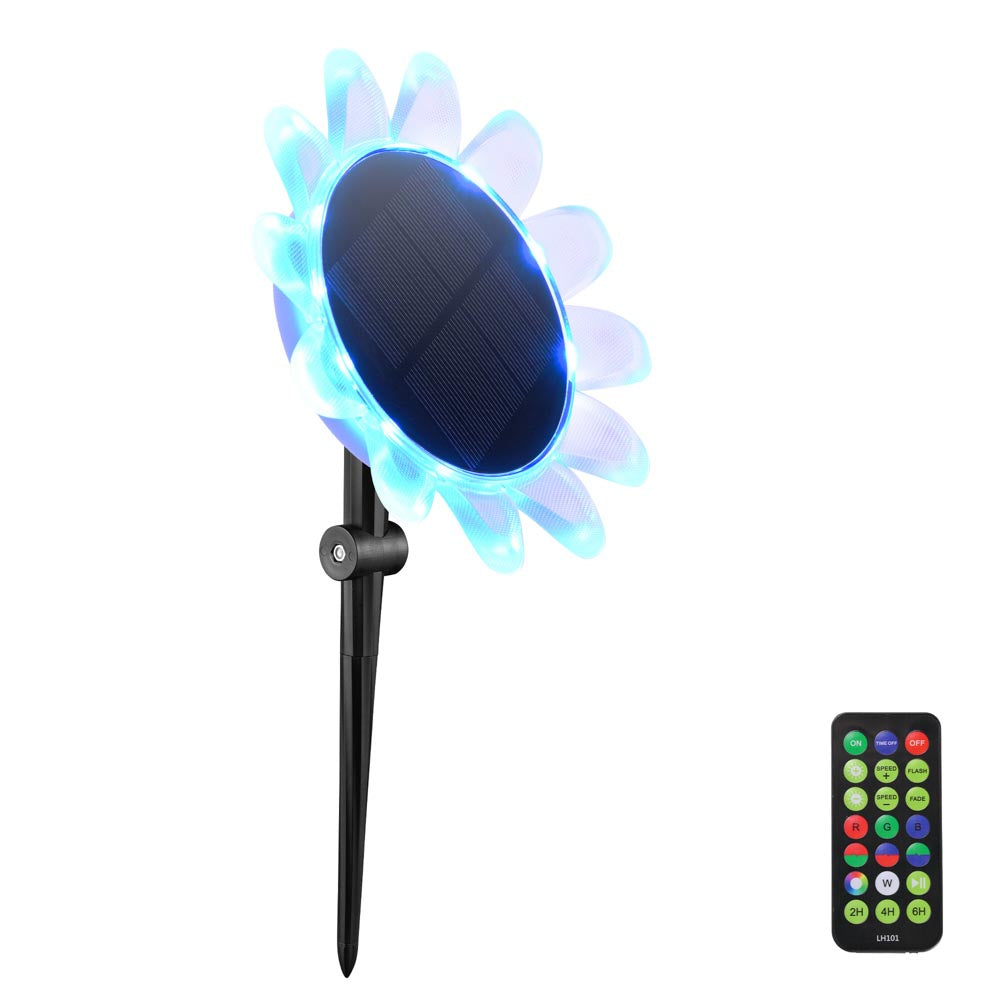 Yescom Solar Garden Light Amphibious Sunflower Light Waterproof RGB Image