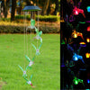 Yescom Solar LED Wind Chime Color Changing Decor Light Hummingbird