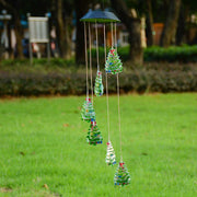 Yescom Solar LED Wind Chime Color Changing Decor Light Christmas Tree Image