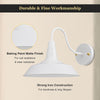 Yescom 10 in Industrial White Wall Sconce Wall Light 1 Light