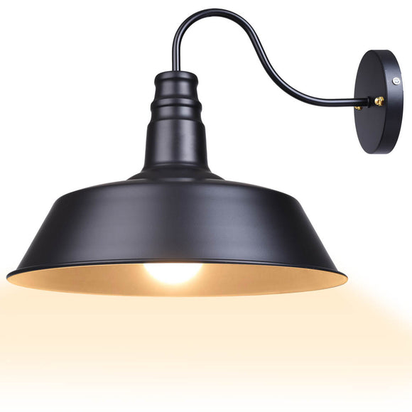 Yescom 14 in Industrial Black Wall Sconce Wall Light 1 Light Image