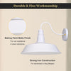 Yescom 14 in Industrial White Wall Sconce Wall Light 1 Light