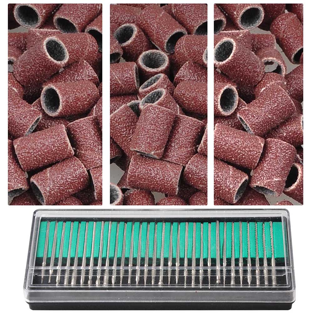 Yescom Manicure Pedicure Nail File Drill Bits Sanding Bands Image