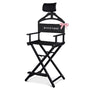 Yescom Makeup Directors Chair 28in.Tall Highback with Headrest, Black Image