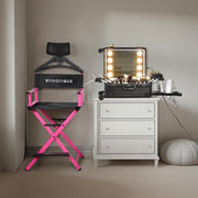 Yescom Rolling Makeup Case with Lighted Mirror & Legs 24 inch Image