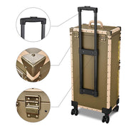 Yescom XLarge Rolling Makeup Lockable Hair Stylist Train Case Image