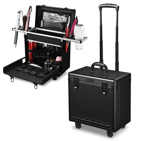 Yescom Hair Stylist Rolling Case Lock Hairdresser Tool Case Image