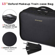 Yescom Portable Oxford Makeup Artist Soft Train Bag Case 13x9x4" Image