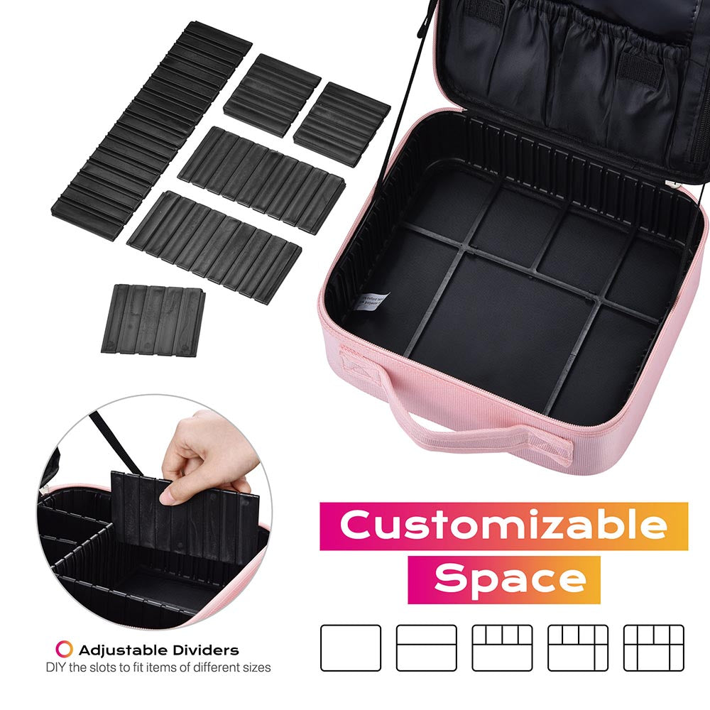 Yescom Makeup Train Case Travel Small Makeup Bag Image