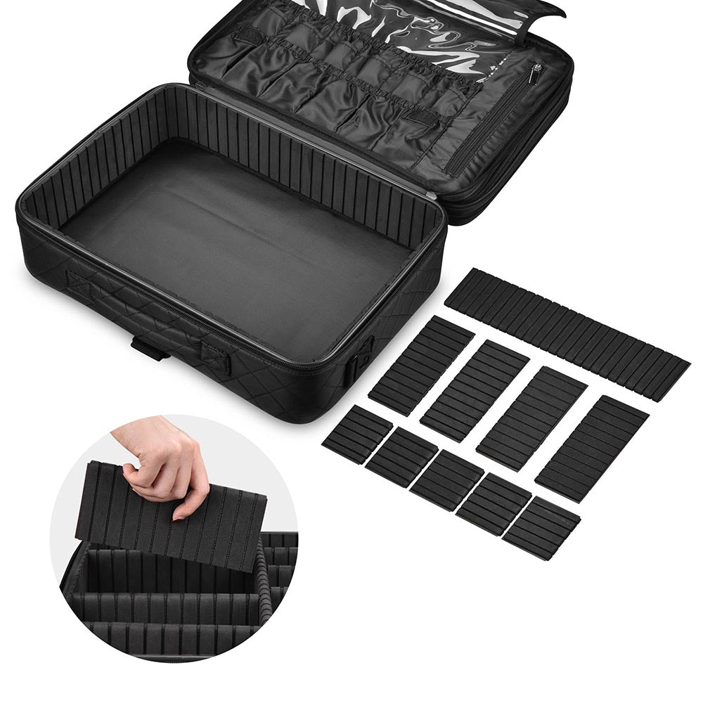 Yescom Portable Makeup Artist Soft Train Bag Case 16x11x7" Image