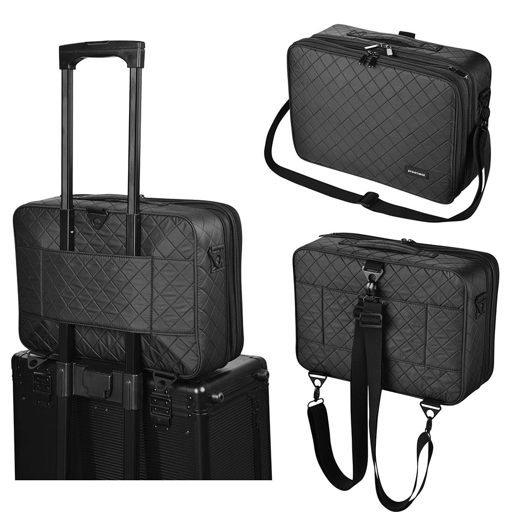 Yescom Hairdresser Suitcase on Wheels with Soft Train Bag Case Image