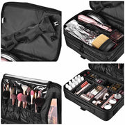 Yescom Hairdresser Suitcase on Wheels with Soft Train Bag Case Image