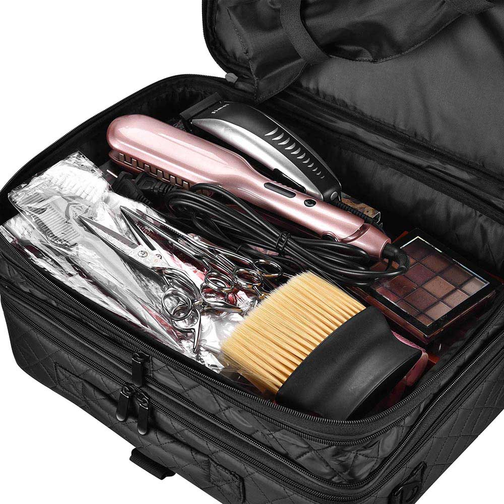 Yescom Portable Makeup Artist Soft Train Bag Case 16x11x7" Image