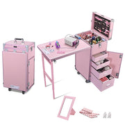 Yescom Nail Table Makeup Station Speaker Drawers Mirror Image