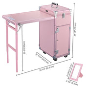 Yescom Nail Table Makeup Station Speaker Drawers Mirror Image