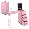 Byootique Makeup Artist Nail Tech Travel Case Workstation (Lefty & Righty) Pink (Preorder)