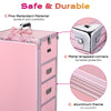 Byootique Makeup Artist Nail Tech Travel Case Workstation (Lefty & Righty) Pink (Preorder)