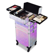 Yescom 4 in 1 Rolling Makeup Case Aluminum Keylock Image