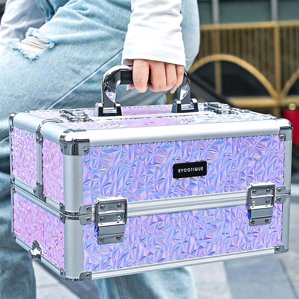 Yescom 4 in 1 Rolling Makeup Case Aluminum Keylock Image